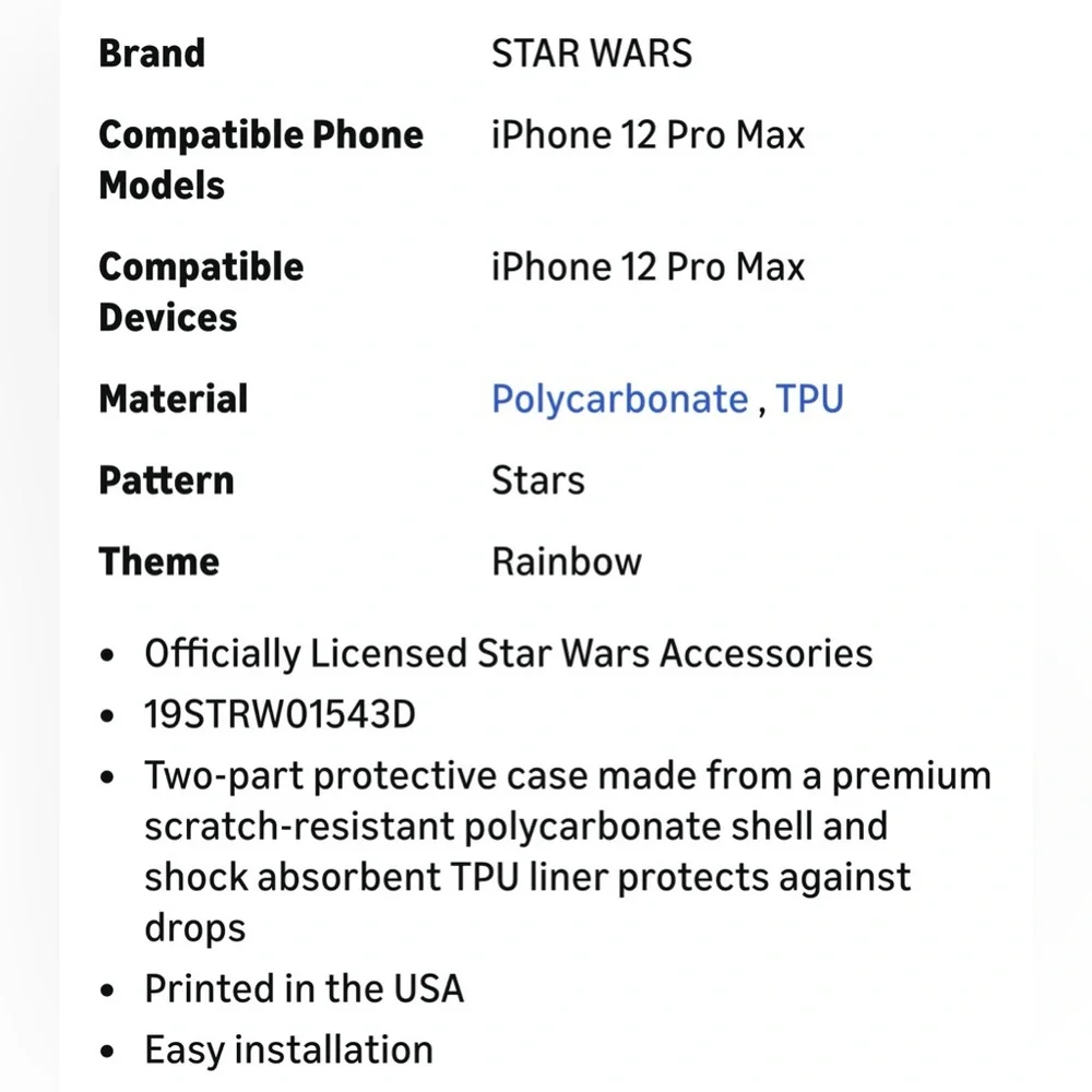 NWT Star Wars Boba Fett Retro Rainbow Case for iPhone 12 Pro Max